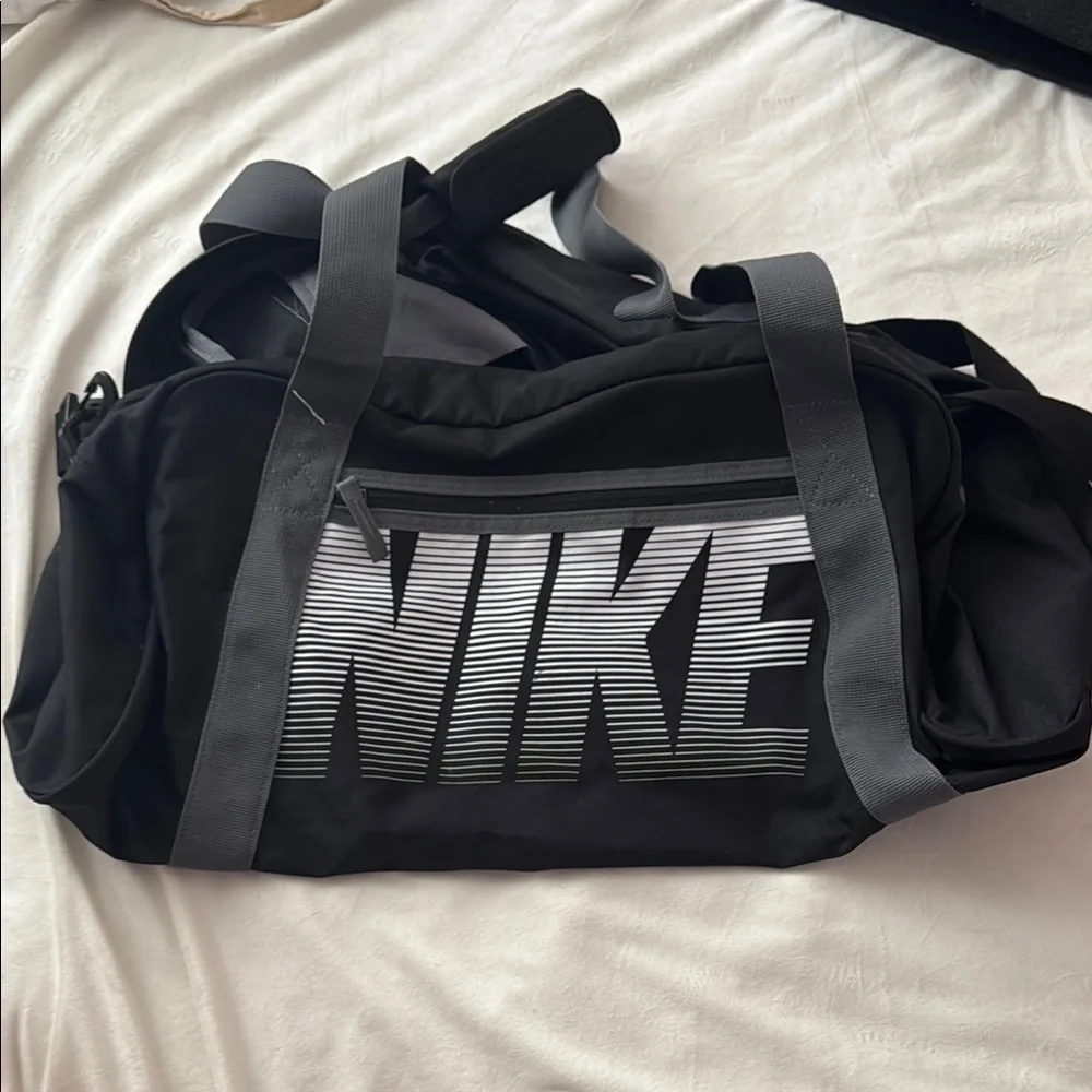 Nike Black and Gray Duffel Bag